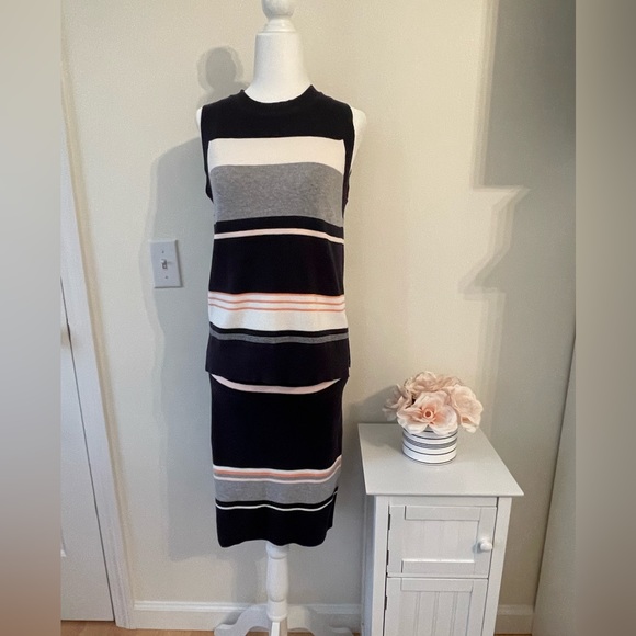 Ann Taylor Striped Sweater Pencil Skirt and Tank Set. Size Small - Picture 4 of 13